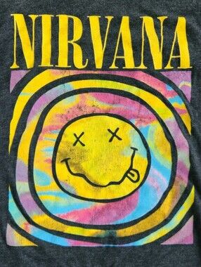 Nirvana Tie Dye Smiley Band Shirt
